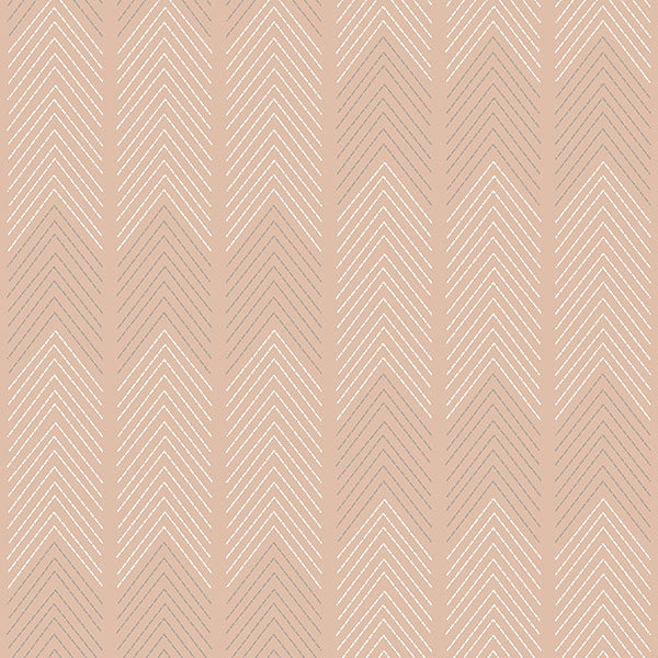 media image for Nyle Blush Chevron Stripes Wallpaper from Hannah Collection by Brewster 280