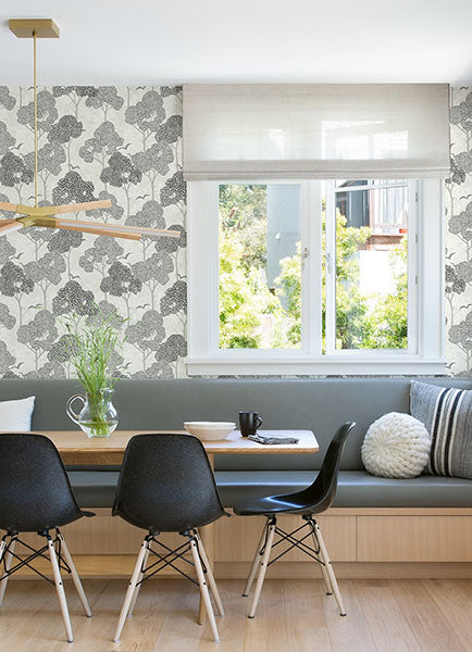 media image for Lykke Black Textured Tree Wallpaper from Hannah Collection by Brewster 27