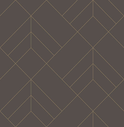 product image for Sander Chocolate Geometric Wallpaper from Hannah Collection by Brewster 20