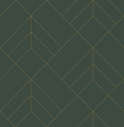 product image of Sander Evergreen Geometric Wallpaper from Hannah Collection by Brewster 590