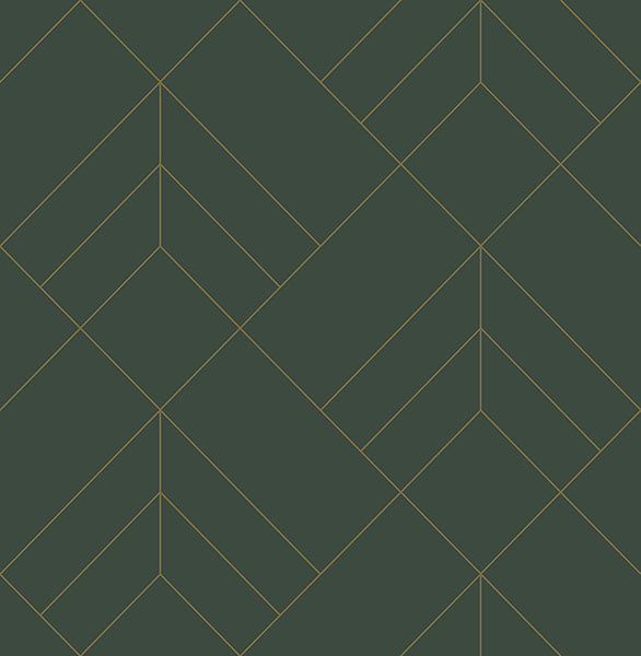 media image for Sander Evergreen Geometric Wallpaper from Hannah Collection by Brewster 289