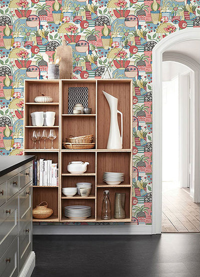 product image for Fika Rose Blissful Birds & Blooms Wallpaper from Hannah Collection by Brewster 0