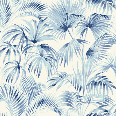 product image of Sample Manaus Blue Palm Frond Wallpaper 527