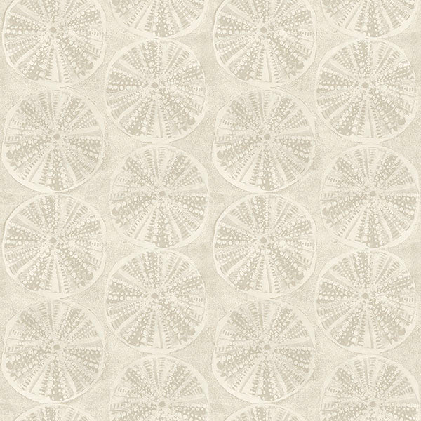 media image for Sea Biscuit Beige Sand Dollar Wallpaper 217