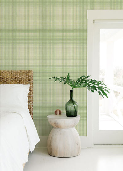 product image for Madras Green Plaid Wallpaper 22