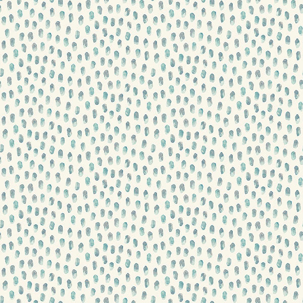 media image for Sand Drips Aqua Painted Dots Wallpaper 255