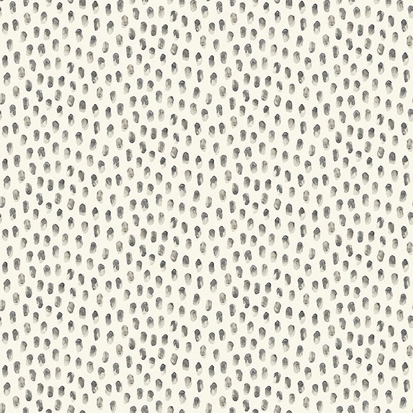 media image for Sand Drips Dark Grey Painted Dots Wallpaper 235