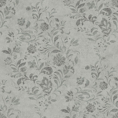 product image for Isidore Grey Scroll Wallpaper from the Delphine Collection by Brewster 49