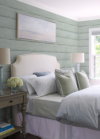 product image for Morgan Seafoam Distressed Wood Wallpaper from the Delphine Collection by Brewster 12