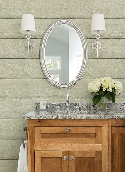 product image for Morgan Mint Distressed Wood Wallpaper from the Delphine Collection by Brewster 52