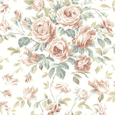 product image for Manon Blush Rose Stitch Wallpaper from the Delphine Collection by Brewster 11