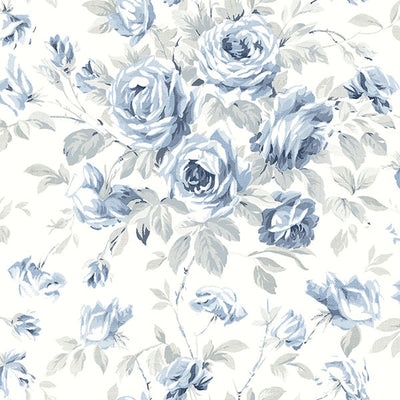 product image for Manon Blue Rose Stitch Wallpaper from the Delphine Collection by Brewster 5