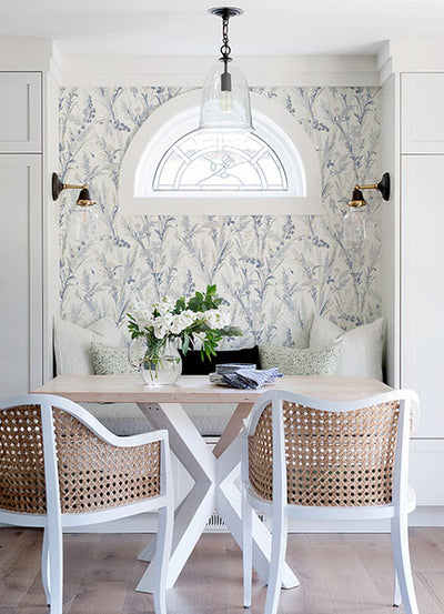 product image for Hillaire Navy Meadow Wallpaper from the Delphine Collection by Brewster 30