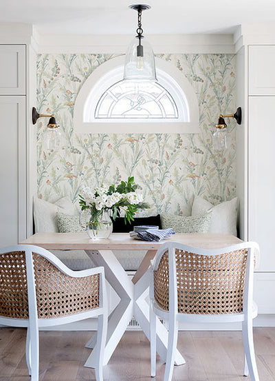 product image for Hillaire Teal Meadow Wallpaper from the Delphine Collection by Brewster 88