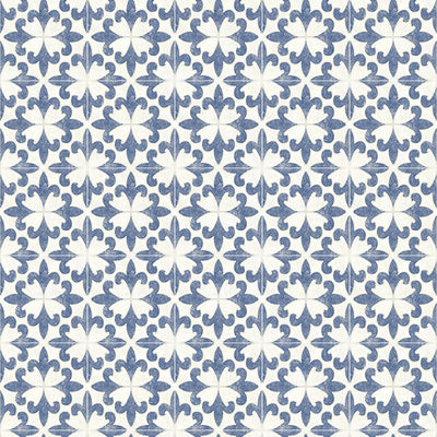 product image of Remy Blue Fleur Tile Wallpaper from the Delphine Collection by Brewster 525