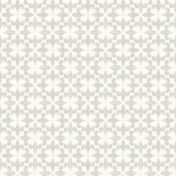 media image for Remy Light Grey Fleur Tile Wallpaper from the Delphine Collection by Brewster 234