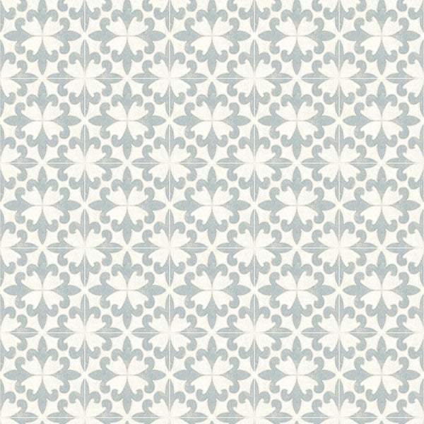 media image for Remy Teal Fleur Tile Wallpaper from the Delphine Collection by Brewster 222