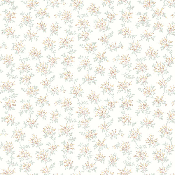 media image for Sofiane Yellow Botanical Trail Wallpaper from the Delphine Collection by Brewster 264