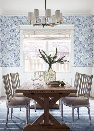 product image for Faustin Navy Floral Wallpaper from the Delphine Collection by Brewster 26