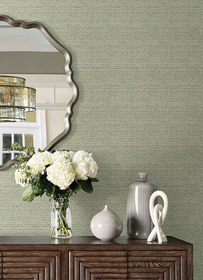 product image for Balantine Teal Weave Wallpaper from the Delphine Collection by Brewster 51