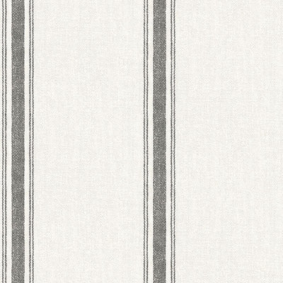 product image for Linette Black Fabric Stripe Wallpaper from the Delphine Collection by Brewster 2