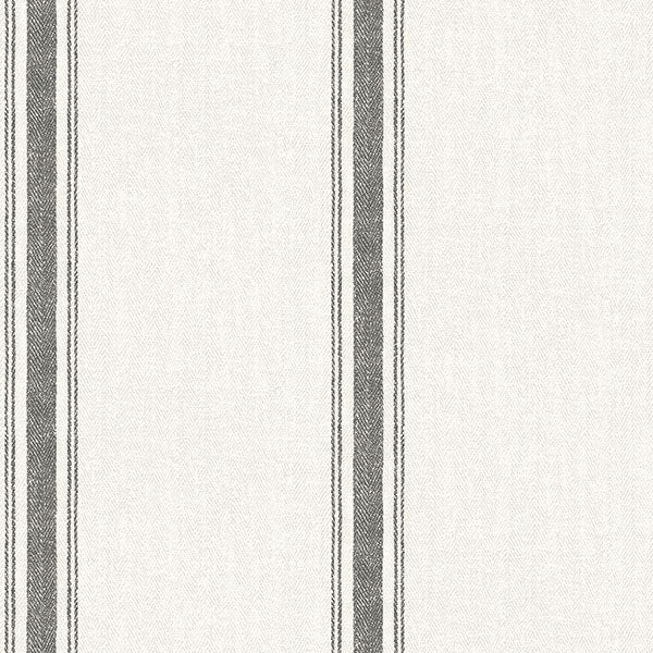 media image for Linette Black Fabric Stripe Wallpaper from the Delphine Collection by Brewster 233