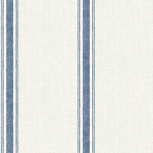 media image for Linette Navy Fabric Stripe Wallpaper from the Delphine Collection by Brewster 280