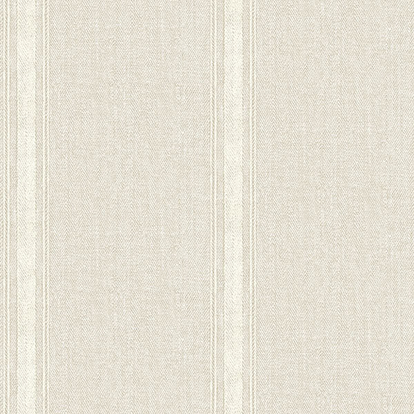 media image for Linette Beige Fabric Stripe Wallpaper from the Delphine Collection by Brewster 273