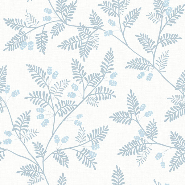 media image for Ardell Light Blue Botanical Wallpaper from Georgia Collection by Brewster 242