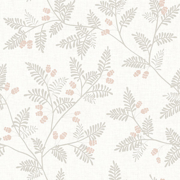 media image for Ardell Taupe Botanical Wallpaper from Georgia Collection by Brewster 242