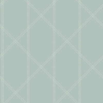 product image for Walcott Seafoam Stitched Trellis Wallpaper from Georgia Collection by Brewster 65