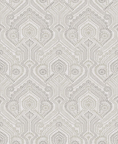 product image of Fernback Grey Ornate Botanical Wallpaper from Georgia Collection by Brewster 519