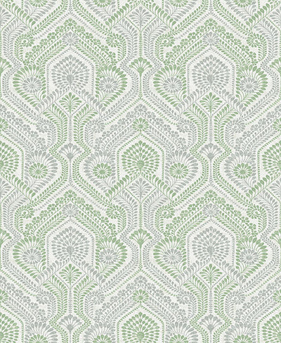 product image for Fernback Green Ornate Botanical Wallpaper from Georgia Collection by Brewster 63