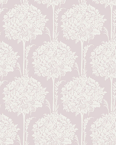 product image of Zaria Lavender Topiary Wallpaper from Georgia Collection by Brewster 596