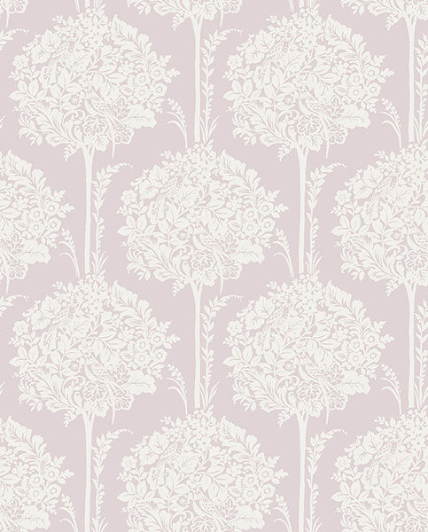 media image for Zaria Lavender Topiary Wallpaper from Georgia Collection by Brewster 275