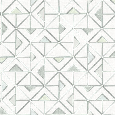 product image of Jekyl Green Triangles Wallpaper from Georgia Collection by Brewster 525