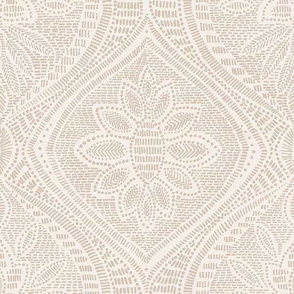 media image for Scout Blush Floral Ogee Wallpaper from Georgia Collection by Brewster 256