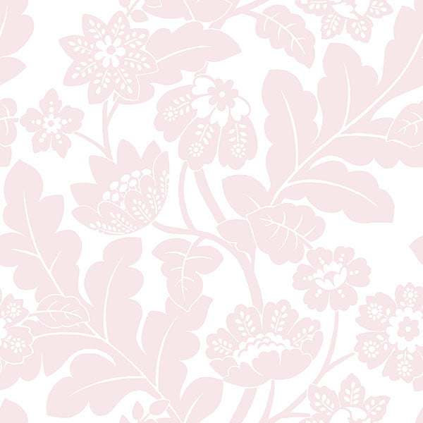 media image for Augusta Pink Flock Damask Wallpaper from Georgia Collection by Brewster 212