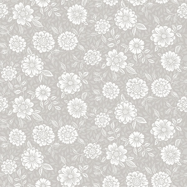 media image for Lizette Grey Charming Floral Wallpaper 289