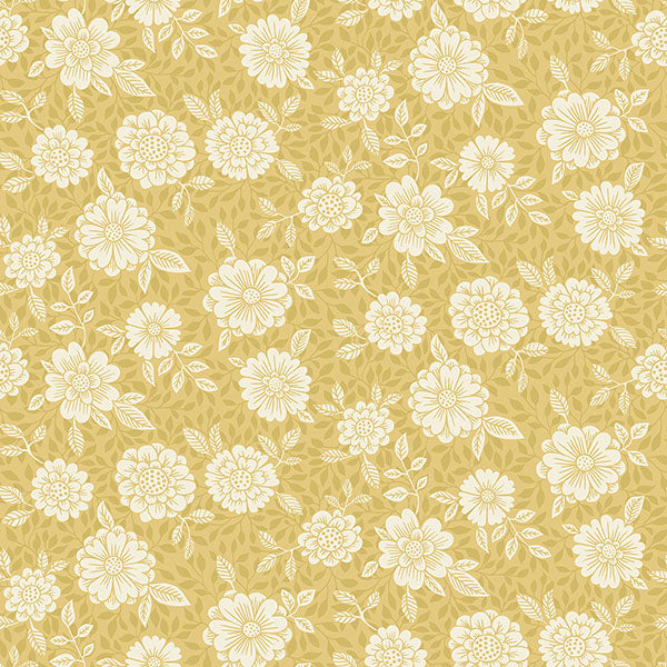 media image for Lizette Mustard Charming Floral Wallpaper 283