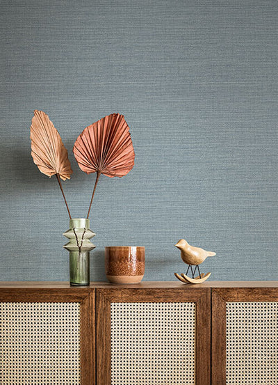 product image for agave denim faux grasscloth wallpaper brewster 4080 26497 3 80