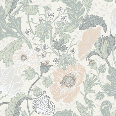 product image of Anemone Light Grey Floral Wallpaper 584