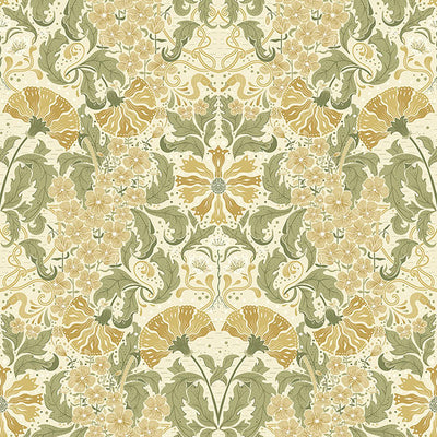 product image for Ojvind Gold Floral Ogee Wallpaper 62