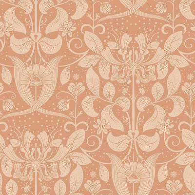 product image of Berit Coral Floral Crest Wallpaper 561