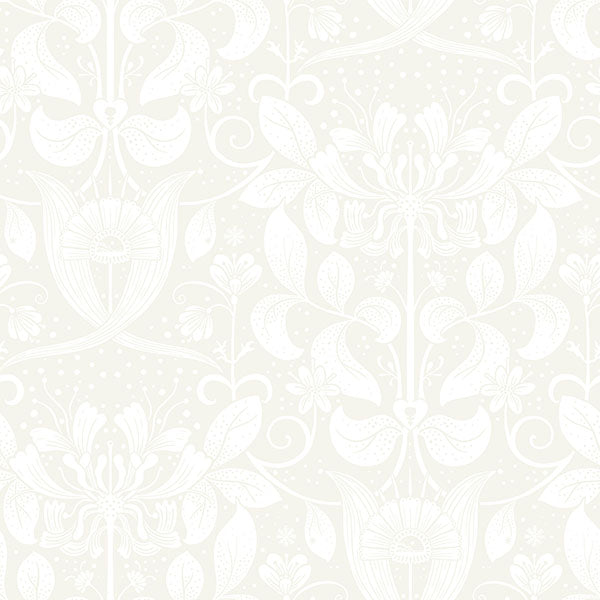 media image for Berit Bone Floral Crest Wallpaper 260