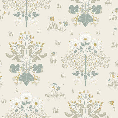 product image for Elda Light Blue Delicate Daises Wallpaper 18