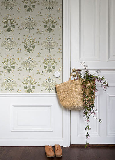 product image for elda olive delicate daises wallpaper brewster 4080 83133 4 72