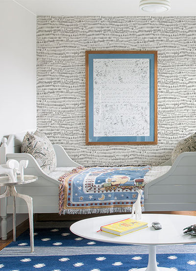 product image for Runes Grey Brushstrokes Wallpaper from the Happy Collection by Brewster 51