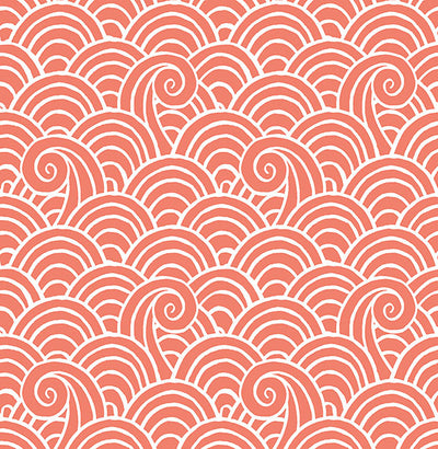 product image for Alorah Coral Wave Wallpaper from the Happy Collection by Brewster 8