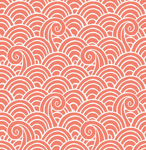 media image for Alorah Coral Wave Wallpaper from the Happy Collection by Brewster 273